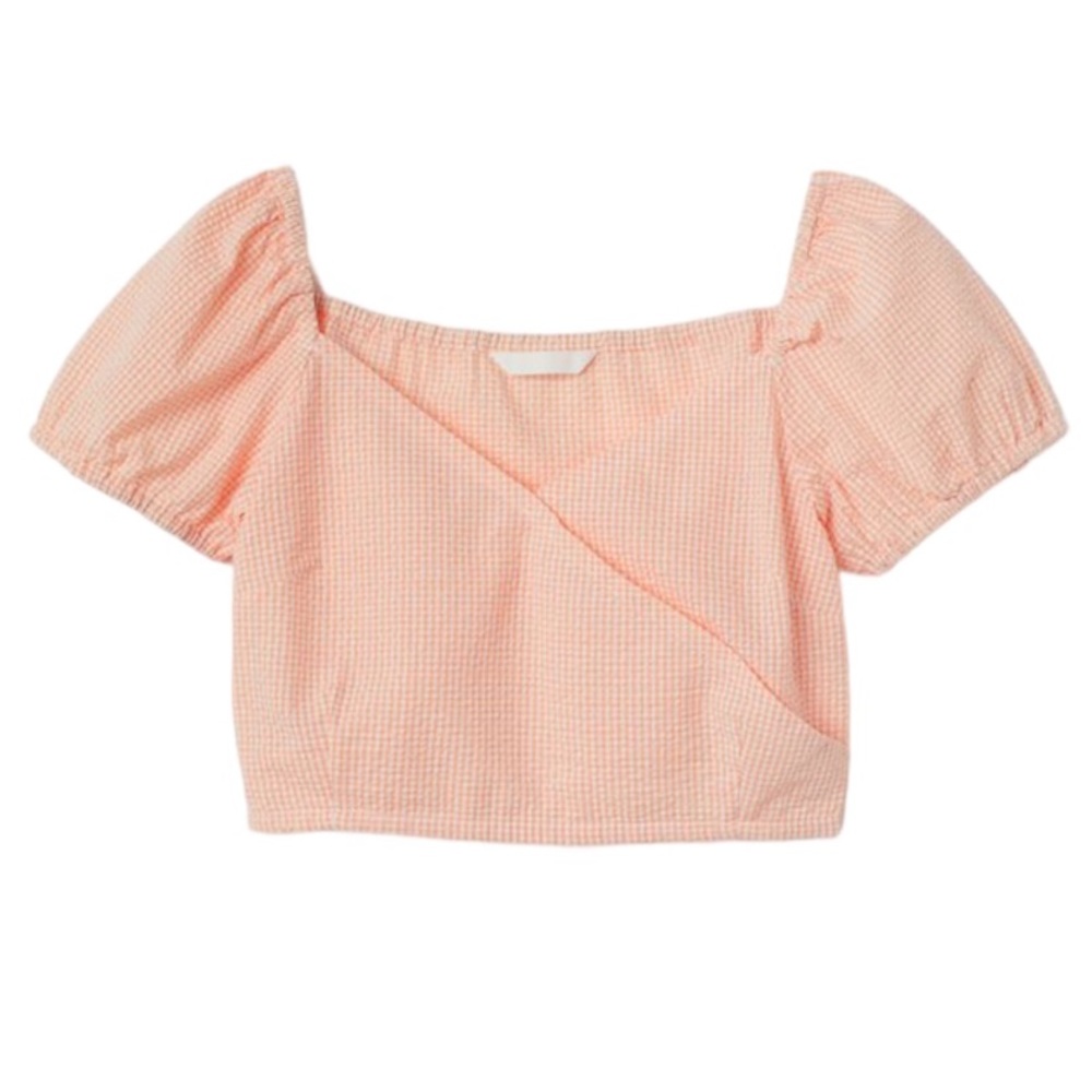 H&M light orange crop top size 6